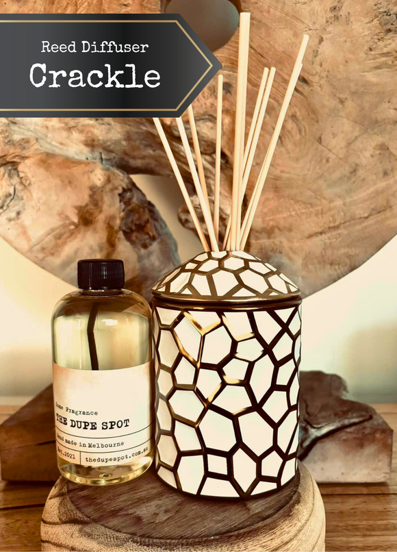 Cream Crackle Reed Diffuser with 250ml fragrance