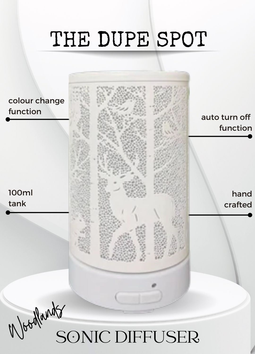 Sonic Diffuser - White Woodland