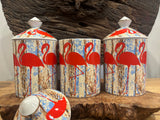 Kitchen canisters set of 3 ~ Flamingo