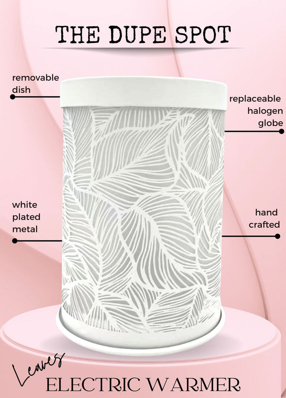 ELECTRIC MELT WARMER - White Leaves